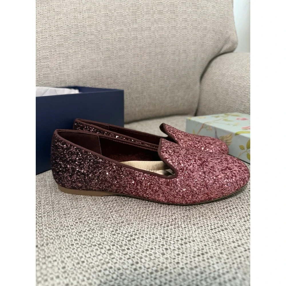 Birdies NEW The Little Starling Loafer in Rose Pink‎ Sparkle Size Little Kid 2